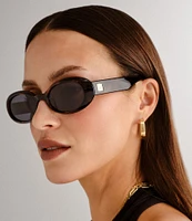 Le Specs Unisex Work It! 53mm Tortoise Oval Sunglasses