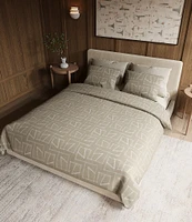 LEMIEUX ET CIE Maree Geometric Embroidered Modern Duvet Cover Mini Set