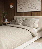LEMIEUX ET CIE Maree Geometric Embroidered Modern Duvet Cover Mini Set