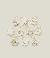 Lenox Christmas Snowflake 10-Piece Ornament Set