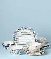 Lenox Blue Bay 12-Piece Dinnerware Set