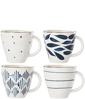 Lenox Blue Bay Assorted Dessert Mugs, Set of 4