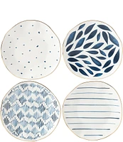 Lenox Blue Bay Assorted Dessert Plates, Set of 4