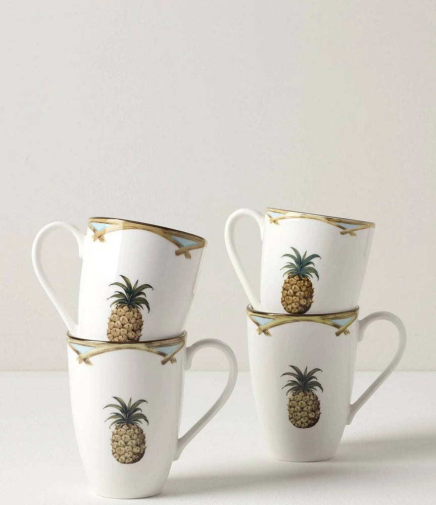 Lenox British Colonial Bamboo Mugs, Set of 4