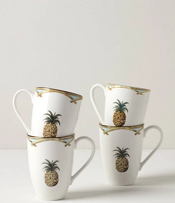 Lenox British Colonial Bamboo Mugs, Set of 4