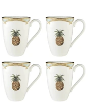 Lenox British Colonial Bamboo Mugs, Set of 4