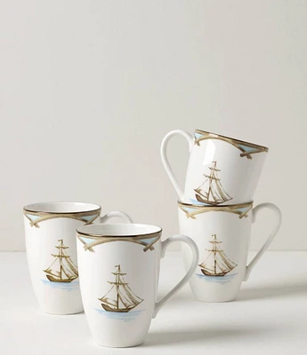 Lenox British Colonial Tradewind Mugs, Set of 4