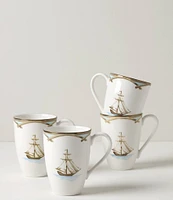 Lenox British Colonial Tradewind Mugs, Set of 4