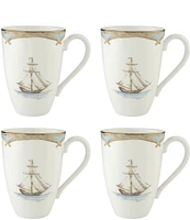 Lenox British Colonial Tradewind Mugs, Set of 4