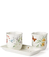 Lenox Butterfly Meadow 3-Piece Herb Pots & Tray Set