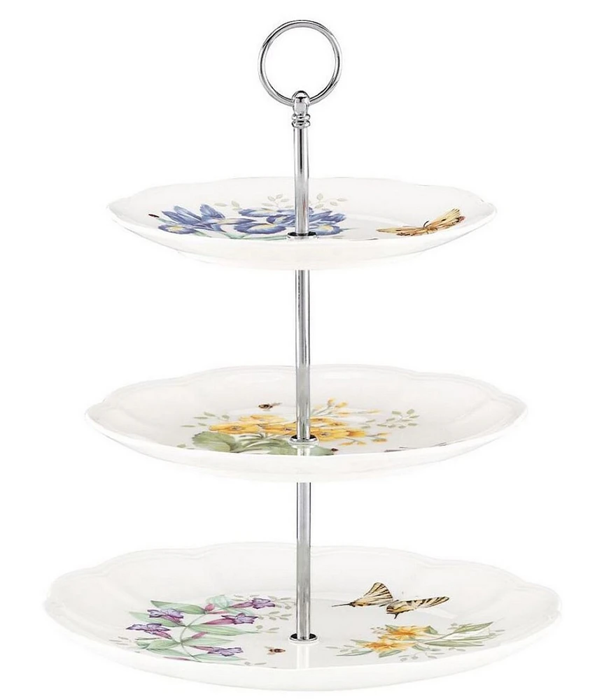 Lenox Butterfly Meadow 3-Tier Porcelain Server