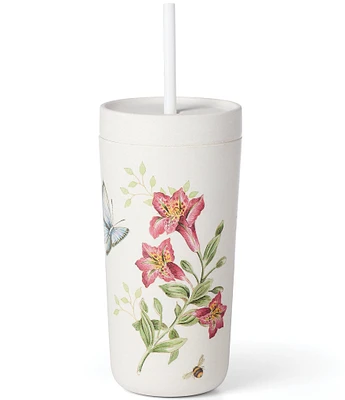 Lenox Butterfly Meadow Bamboo Tumbler With Straw