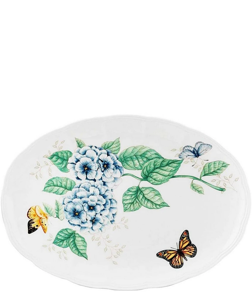 Lenox Butterfly Meadow Floral Porcelain Oval Platter