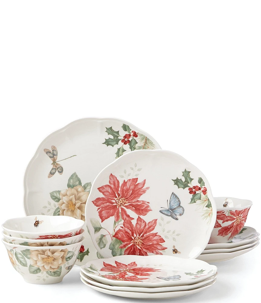 Lenox Butterfly Meadow Holiday 12-Piece Dinnerware Set