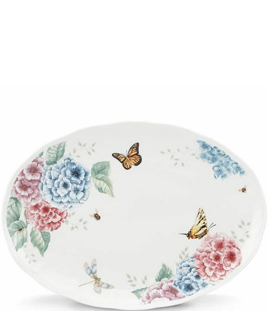 Lenox Butterfly Meadow Hydrangea 16#double; Oval Serving Platter