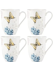 Lenox Butterfly Meadow Hydrangea Mugs, Set of 4