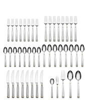 Southern Living Claire 45-Piece Stainless Steel Flatware Set