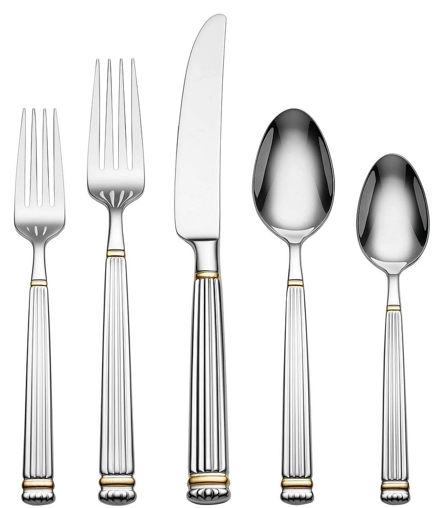 Southern Living Claire 45-Piece Stainless Steel Flatware Set