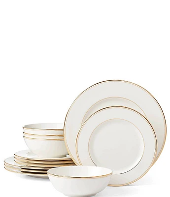 Lenox Federal Gold 12-Piece Dinnerware Set, Service for 4