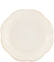 Lenox 4-Piece French Perle Scalloped Stoneware Dessert Plate Set