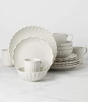 Lenox French Perle Collection Scalloped 12-Piece Dinnerware Set