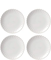 Lenox French Perle Scallop Dinner Plates, Set of 4