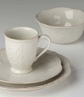 Lenox French Perle Scalloped Stoneware 4-Piece Place Setting