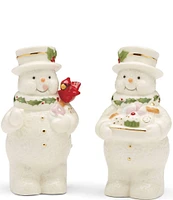 Lenox Happy Holly Days Snowmen Salt & Pepper Set