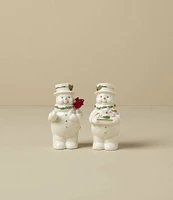 Lenox Happy Holly Days Snowmen Salt & Pepper Set