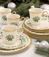 Lenox Holiday 12-Piece Floral Motif Dinnerware Set