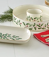 Lenox Holiday Festive Holly And Berry Chip N Dip Set