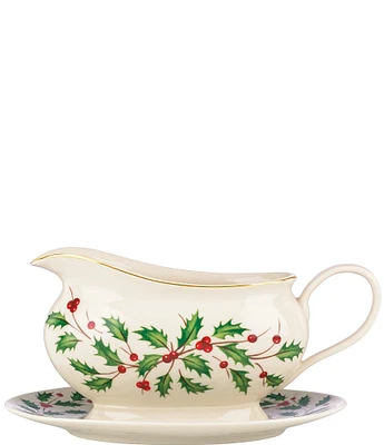 Lenox Holiday Gravy Boat with Stand