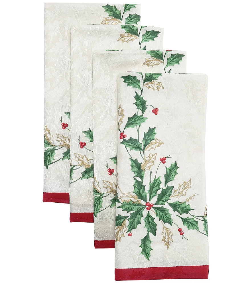 Lenox Holiday Jacquard Damask Napkins, Set of 4