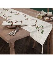 Lenox Holiday Nouveau Cloth Table Runner, 90#double;