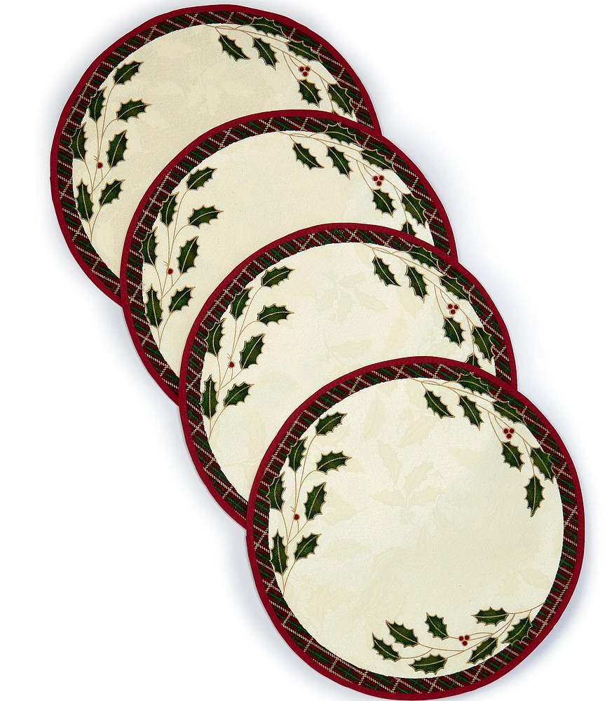 Lenox Holiday Nouveau Round Placemat, Set of 4