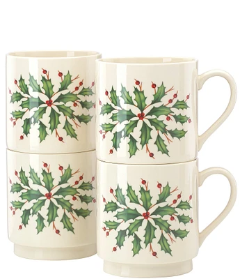 Lenox Hosting the Holidays 4-Piece Stackable Mug Set