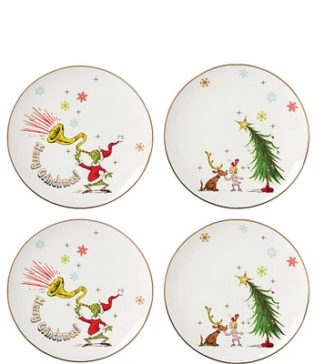 Lenox Merry Grinchmas Accent Plates, Set of 4