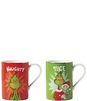 Lenox Merry Grinchmas Naughty and Nice Mugs, Set of 2