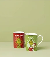 Lenox Merry Grinchmas Naughty and Nice Mugs, Set of 2