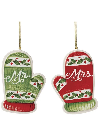 Lenox Mr & Mrs Mitten Ornament Set