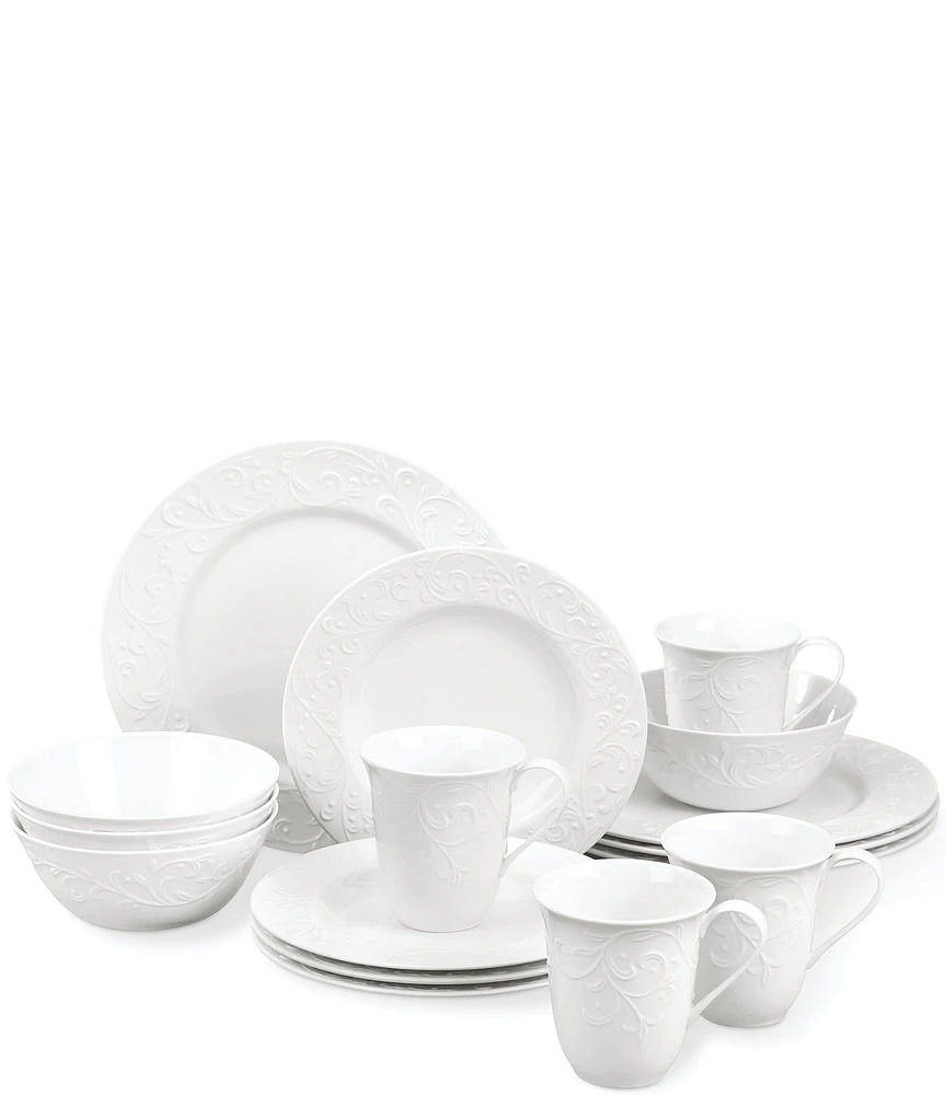 Lenox Opal Innocence Carved 16-Piece Dinnerware Set