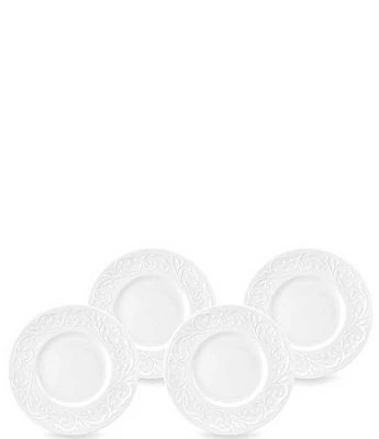 Lenox Opal Innocence Carved 4-piece 7#double; Dessert Plate Set