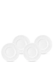 Lenox Opal Innocence Carved 4-piece 7#double; Dessert Plate Set