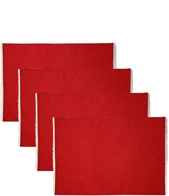 Lenox Red French Perle Placemats, Set of 4