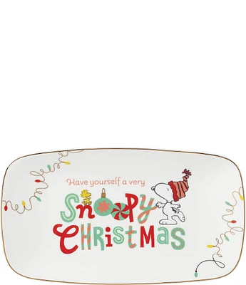 Lenox Snoopy Christmas Hors Doeuvres Tray