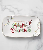 Lenox Snoopy Christmas Hors Doeuvres Tray