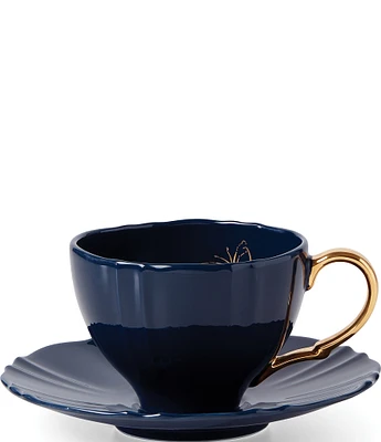 Lenox Sprig & Vine Navy Teacup and Saucer