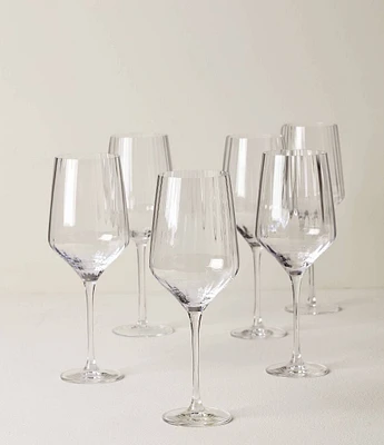 Lenox Tuscany Classics Angled Optic Wine Glasses, Set of 6