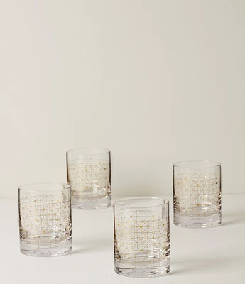 Lenox Tuscany Classics Gold Dust Double Old-Fashioned Glasses, Set of 4