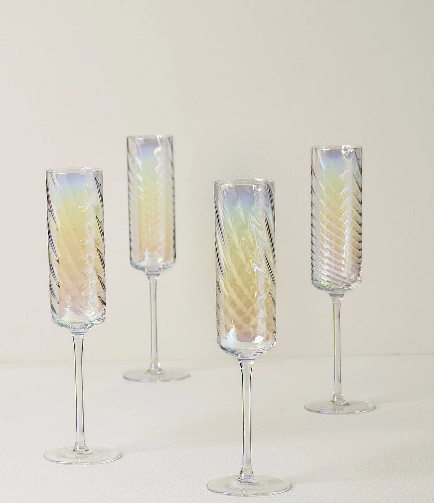 Lenox Tuscany Classics Iridescent Flutes, Set of 4
